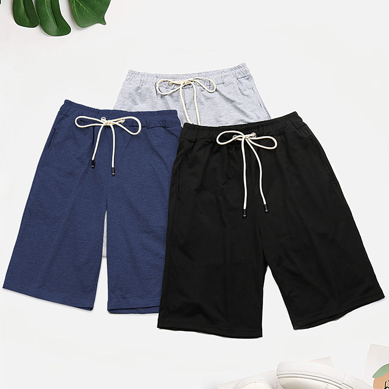 Relaxed Fit Mid-Length Shorts with Drawstring Waist