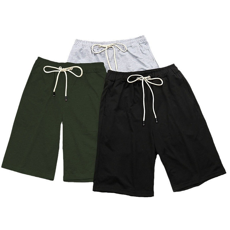 Relaxed Fit Mid-Length Shorts with Drawstring Waist