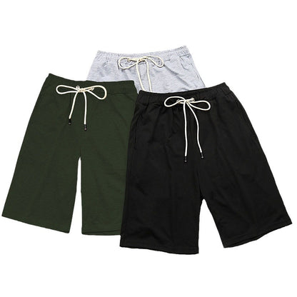 Relaxed Fit Mid-Length Shorts with Drawstring Waist