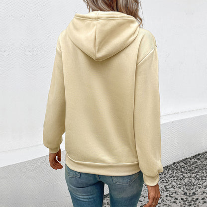 Pullover Hoodie with EKG Heart Design and Kangaroo Pocket