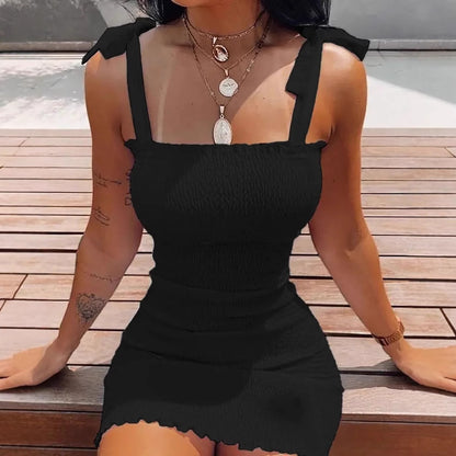 Floral Print Ruched Bodycon Mini Dress with Tie Straps