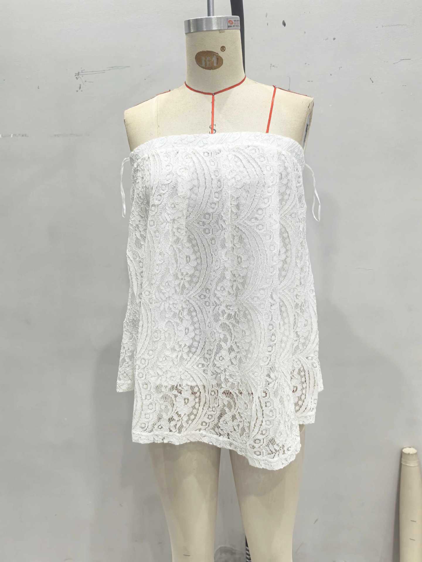 Lace Tube Top with Loose, Flowy Design