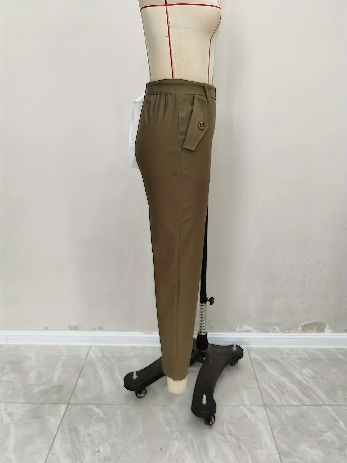 High-Waist Jogger Pants with D-Ring Belt