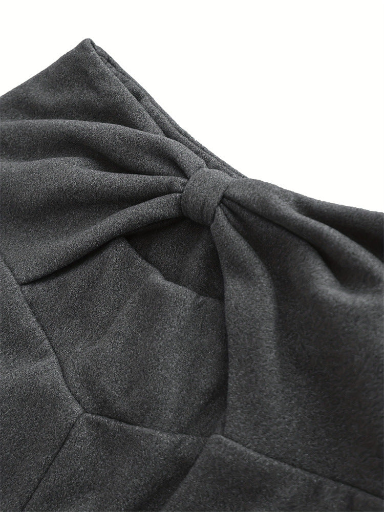 High-Waist Thickened Leggings with Bow Back