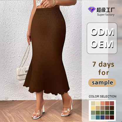 Mermaid Maxi Skirt with Knitted Bodycon Fit