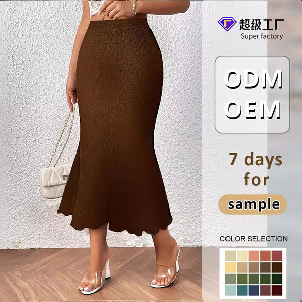 Mermaid Maxi Skirt with Knitted Bodycon Fit