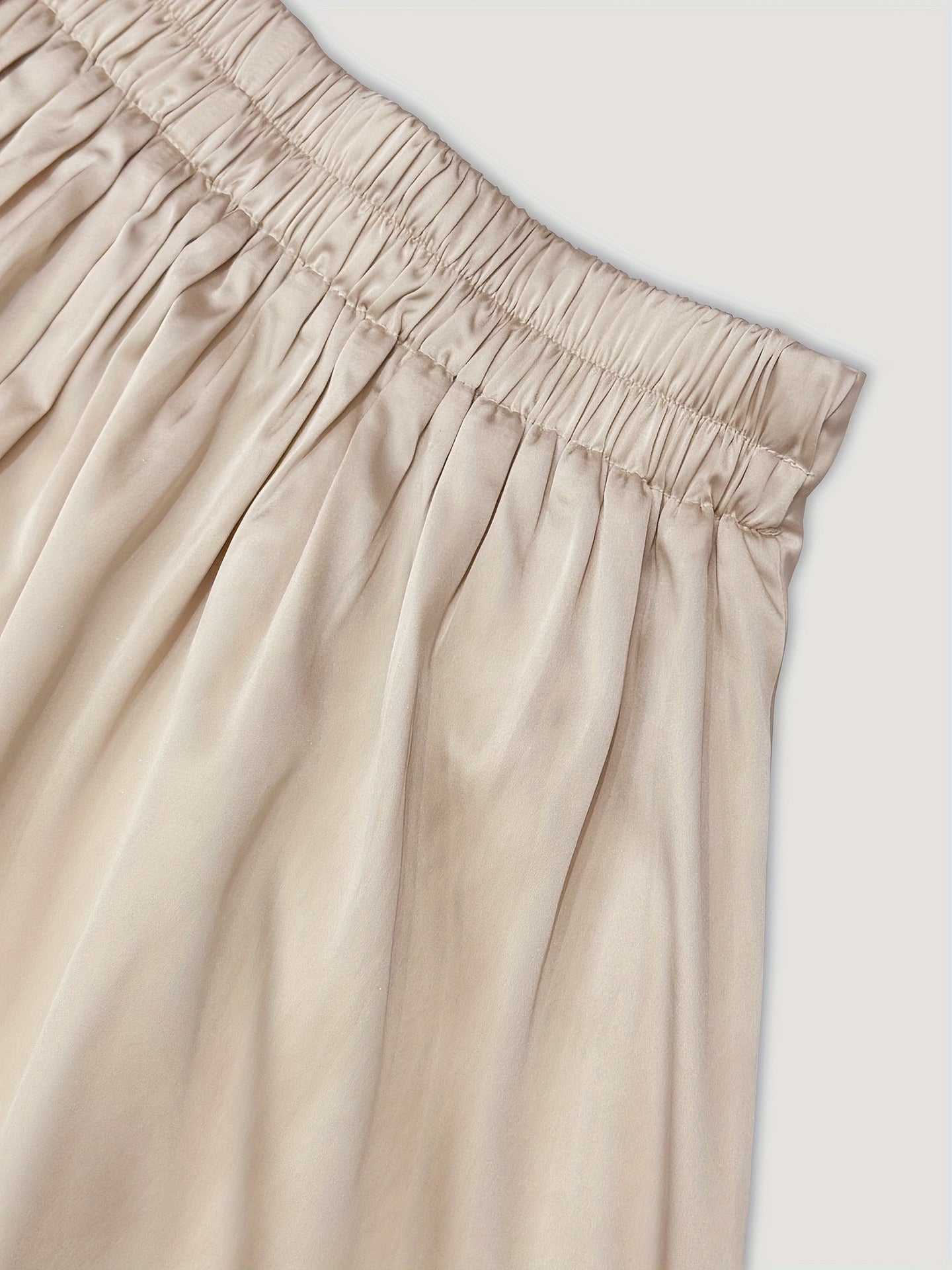 Satin Cowl Neck Top & Midi Skirt Set