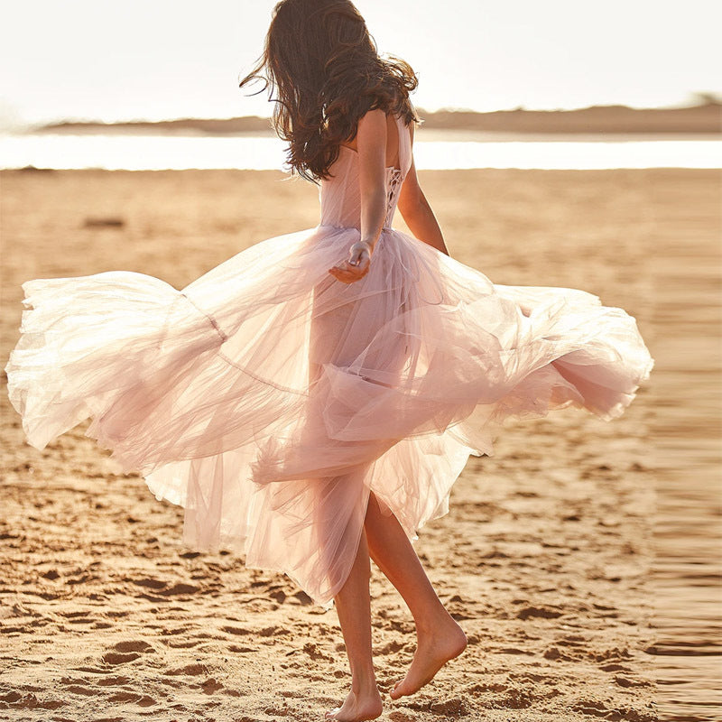 Tutu Midi Dress with One-Shoulder and Structured Bodice