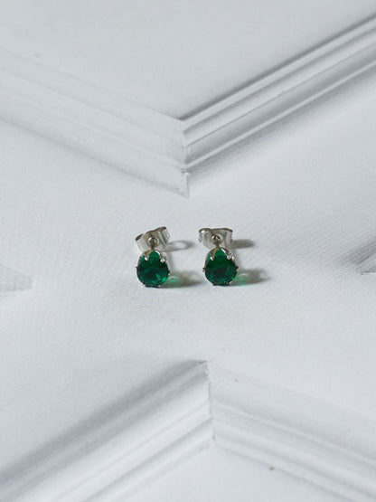 SALTY Stainless Steel Artificial Stones Studded Studs Earrings