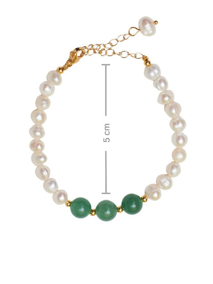 SALTY Pearl Beaded Elasticated Bracelet