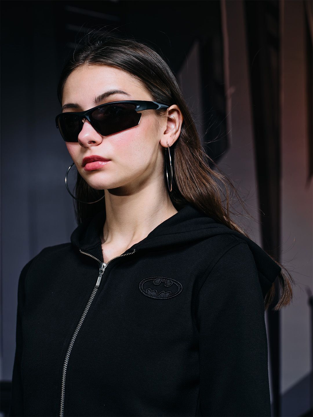 Women Printed Hooded Sweatshirt