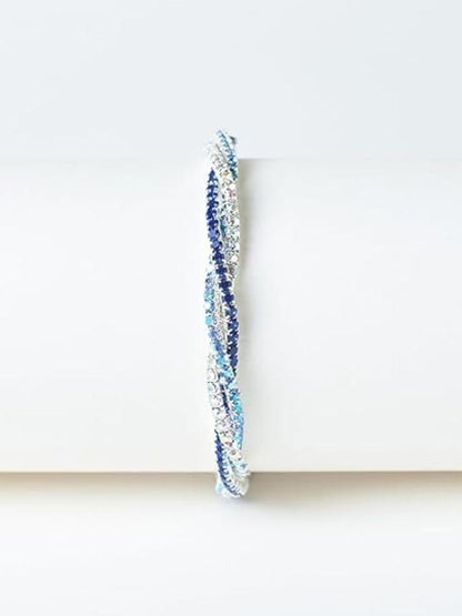 SALTY Women Artificial Stones Studded Elasticated Bracelet