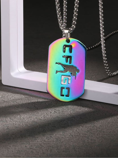 SALTY Silver-Plated Contemporary Pendants With Chain