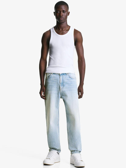 Men Tapered loose fit jeans
