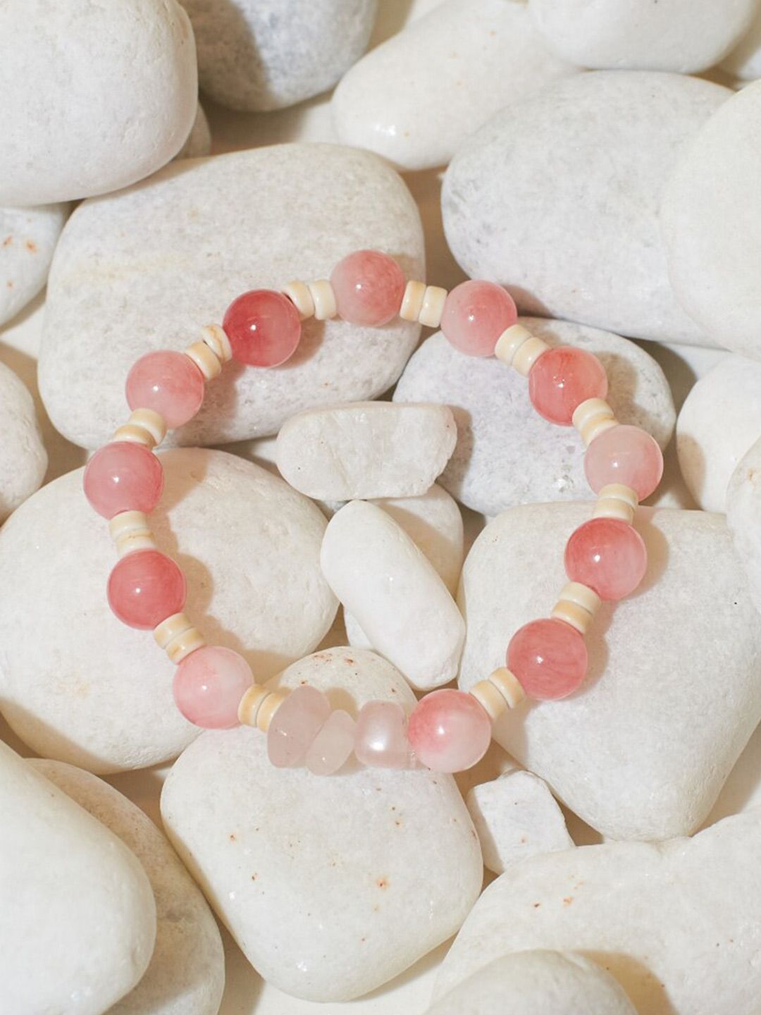 SALTY Women Crystals Studded Elasticated Bracelet