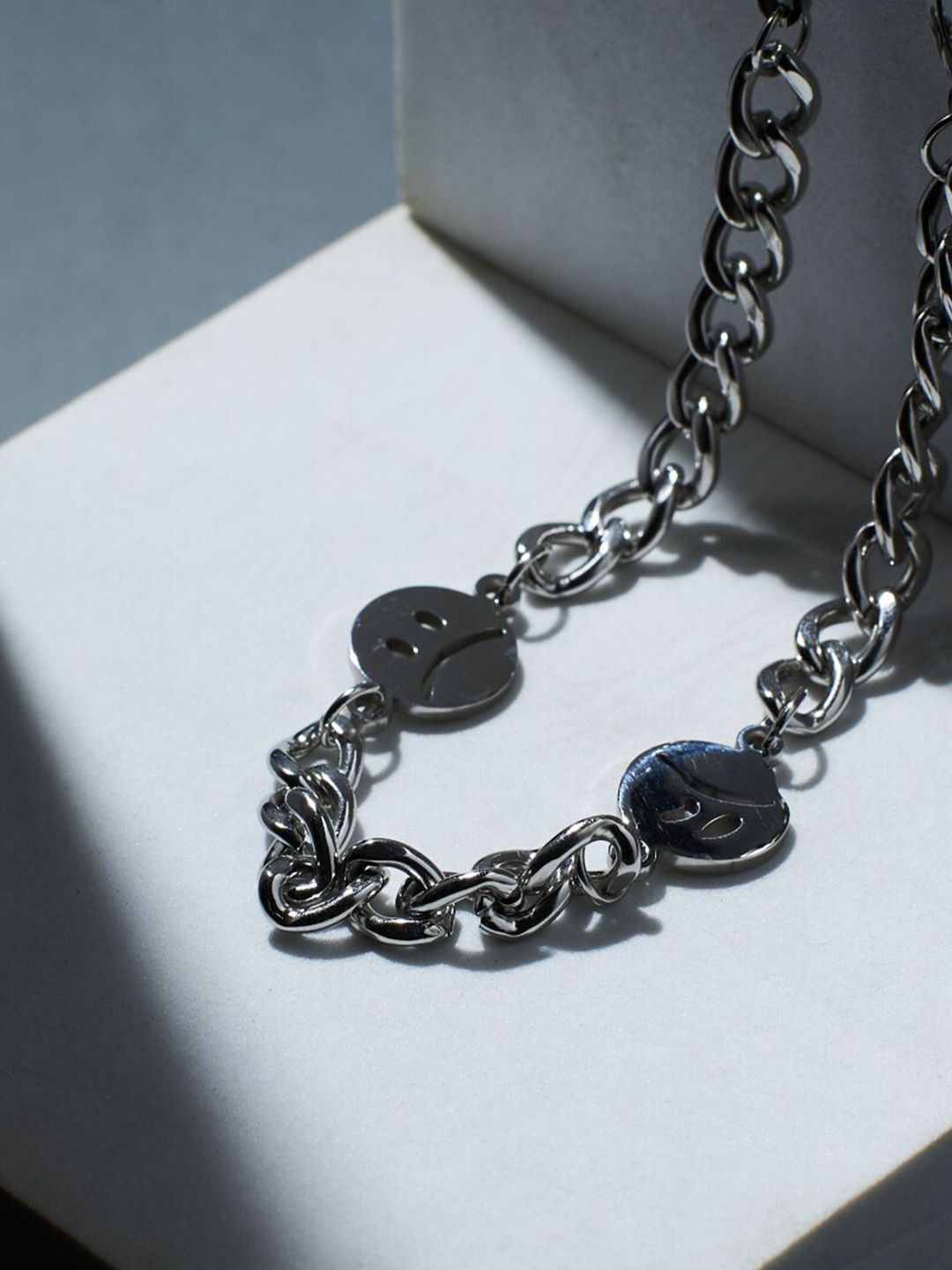 SALTY Men Stainless Steel Reversible Mood Stones Chain