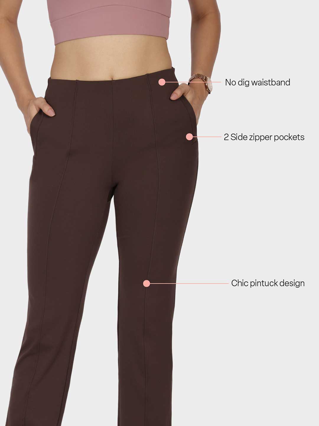 Women Ultimate Straight Fit High-Rise Pleated Trouser Tall Variant