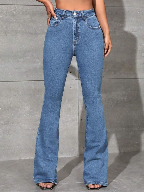 Women Bootcut High-Rise Clean Look Stretchable Jeans