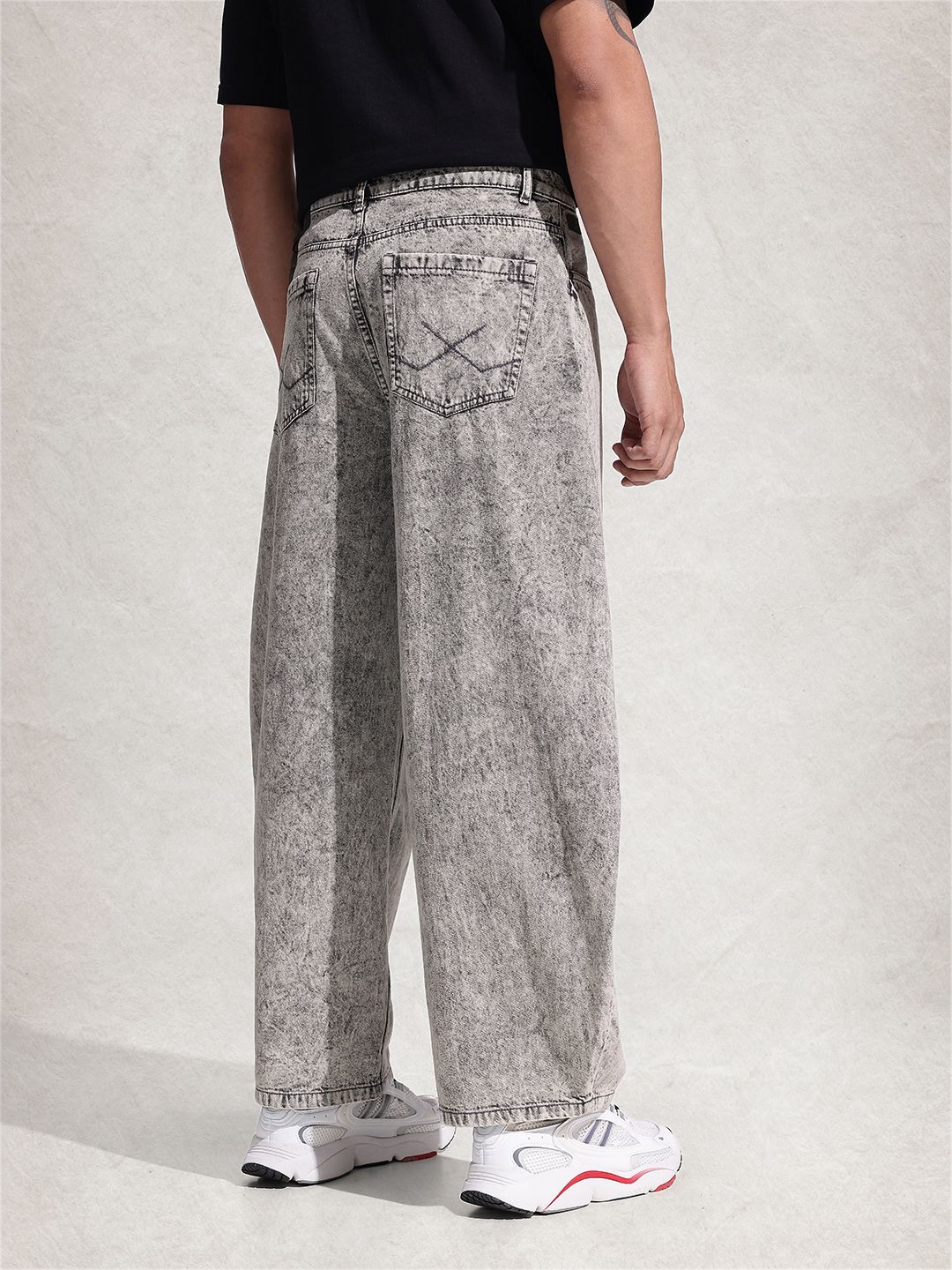 Men Pure Cotton Balloon Fit Heavy Fade Jeans