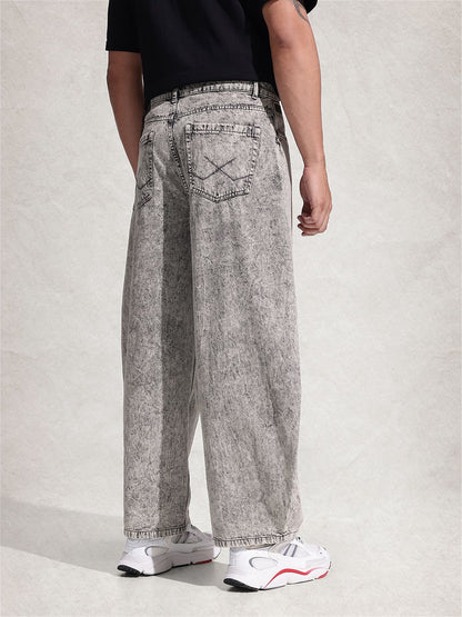 Men Pure Cotton Balloon Fit Heavy Fade Jeans