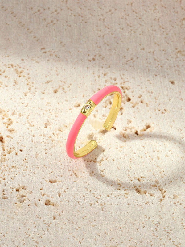 SALTY Amber You Stone-Studded Details Adjustable Finger Ring