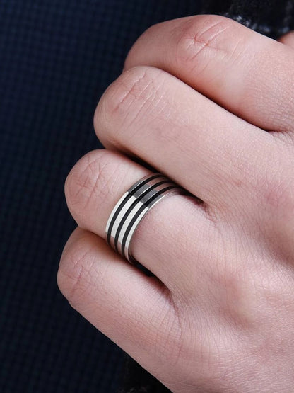 SALTY Men Stainless Steel Marshal Ring
