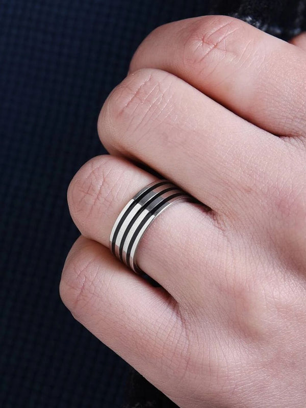 SALTY Men Stainless Steel Marshal Ring