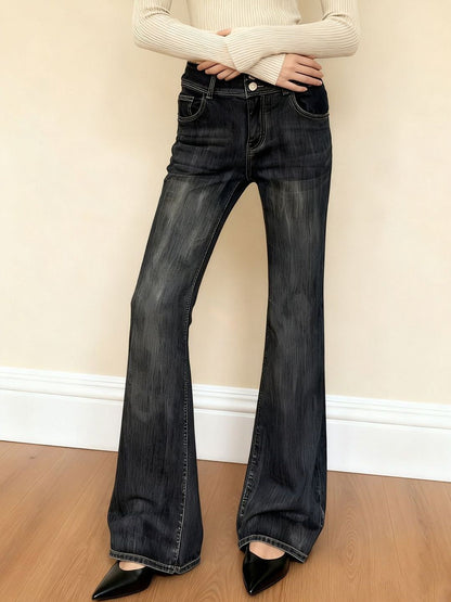 Women Bootcut Low-Rise Light Fade Jeans