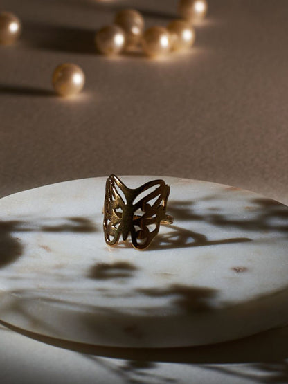 SALTY Textured Round Finger Ring