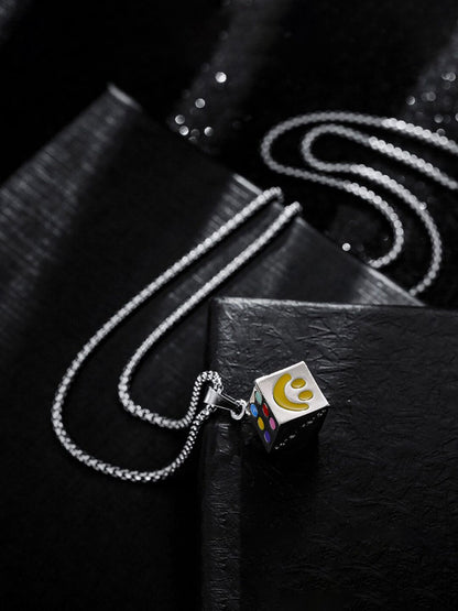 SALTY Stainless Steel Square Pendant with Chain