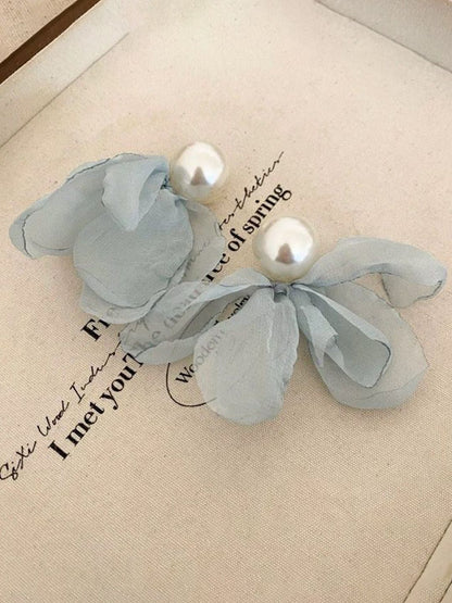 Pearls Beaded Floral Shaped Drop Earrings