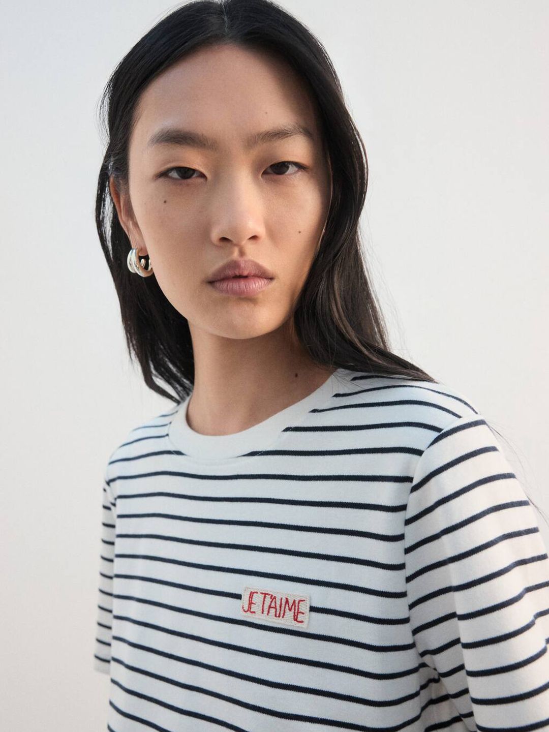 Women Striped Pure Cotton T-shirt