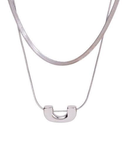 SALTY Stainless Steel Arcadian Charm Layered Necklace