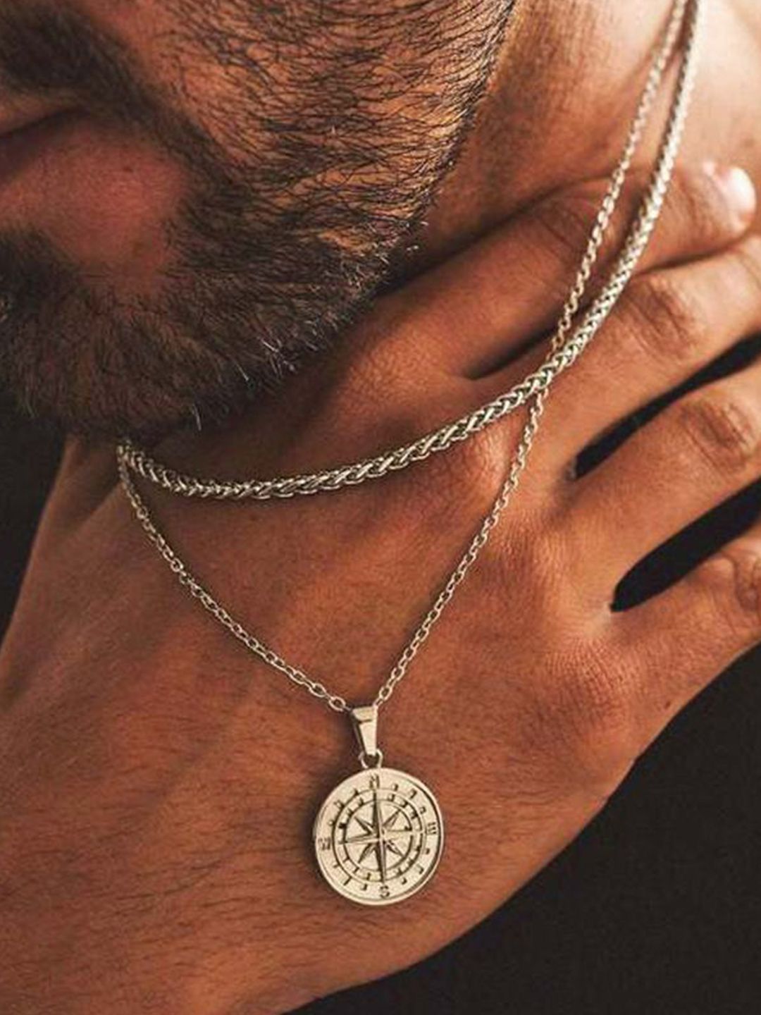 Men Silver-Plated Chain