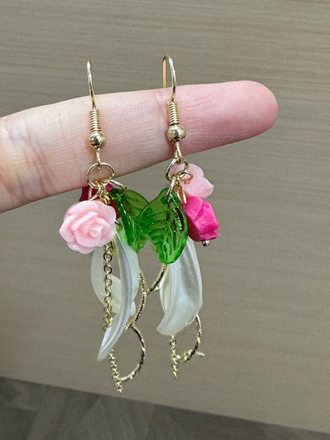 Floral Shaped Drop Earrings