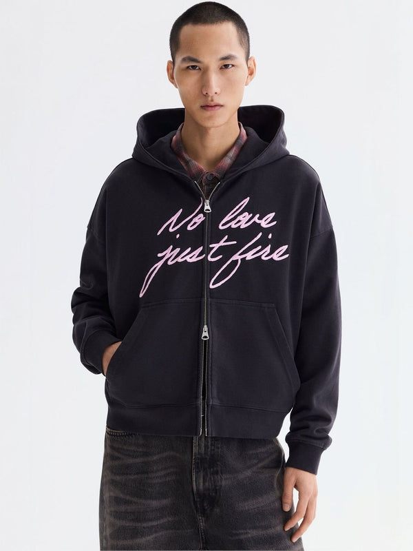 Oversized Fit Zip-Through Hoodie