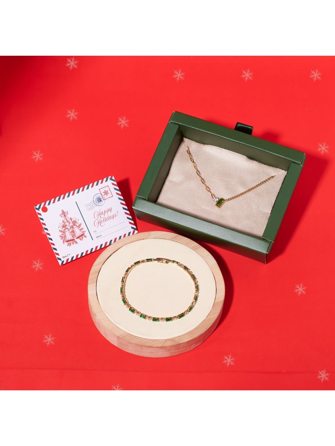 SALTY Secret Santa Christmas Emerald Cheer Box For Women
