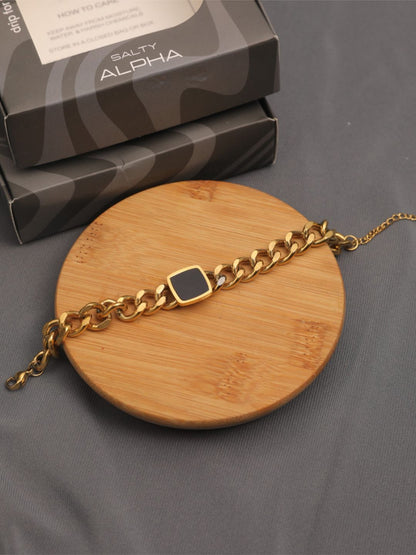 SALTY Men Stainless Steel Link Bracelet