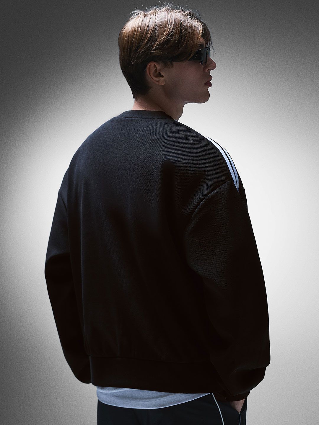 Needlecord print sweatshirt