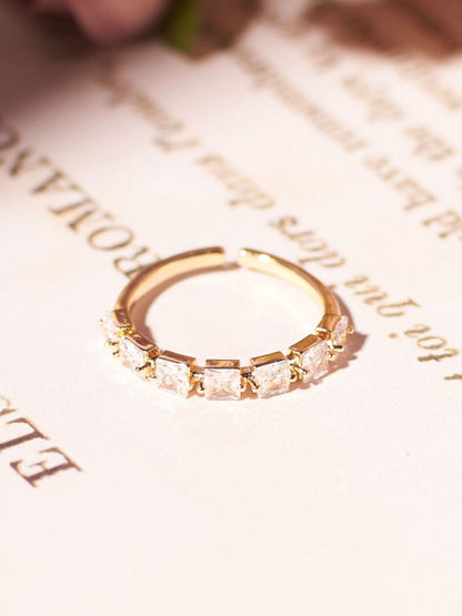 SALTY Pack of 2 Women Gold Multi-Stone Ring