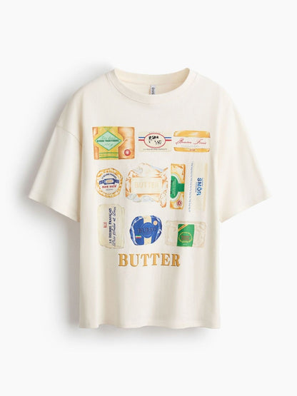 Oversized Print-Motif T-shirt
