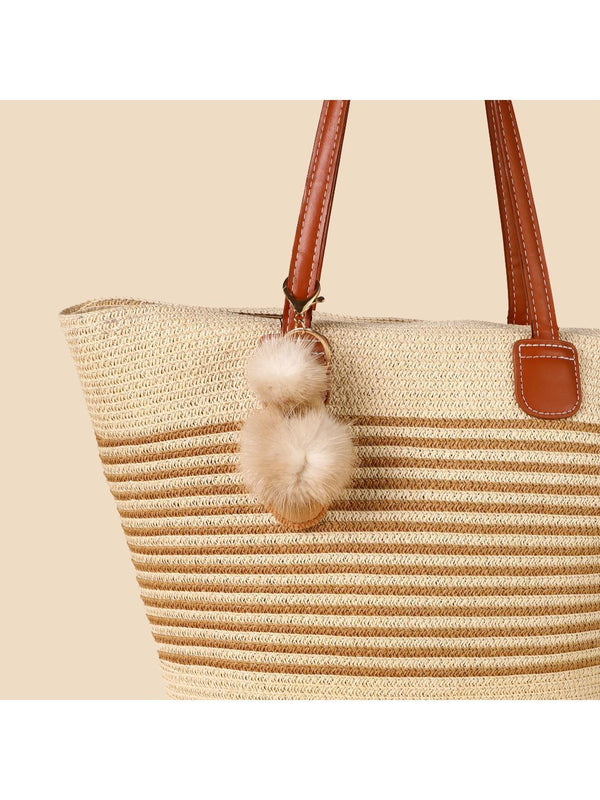 SALTY Brown Winter Glove Pom Bag Charm