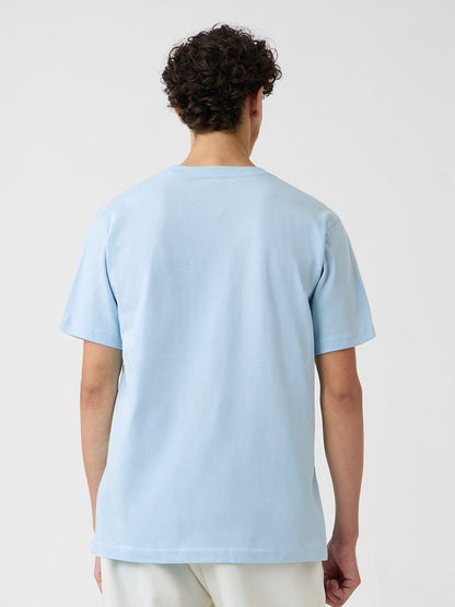 Men Relaxed Fit Printed Blue T-Shirts