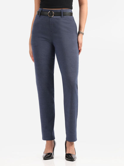 Women Straight Fit High-Rise Trousers