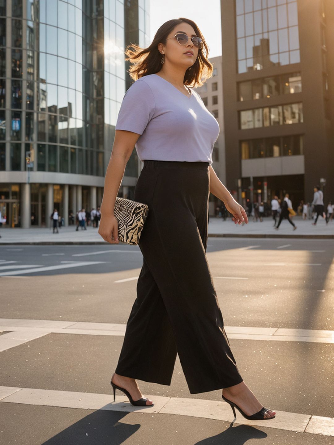 Women AM PM Cotton Wide Leg Pants -Regular