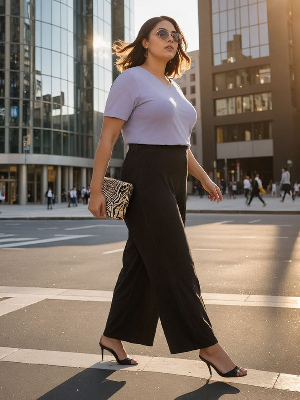 Women AM PM Cotton Wide Leg Pants -Regular
