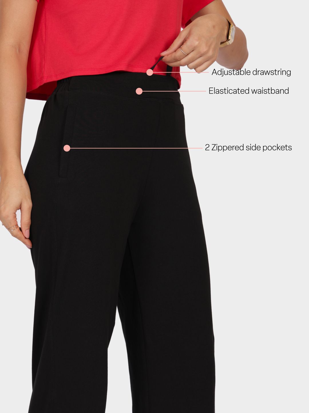 Women AM PM Cotton Wide Leg Pants -Regular
