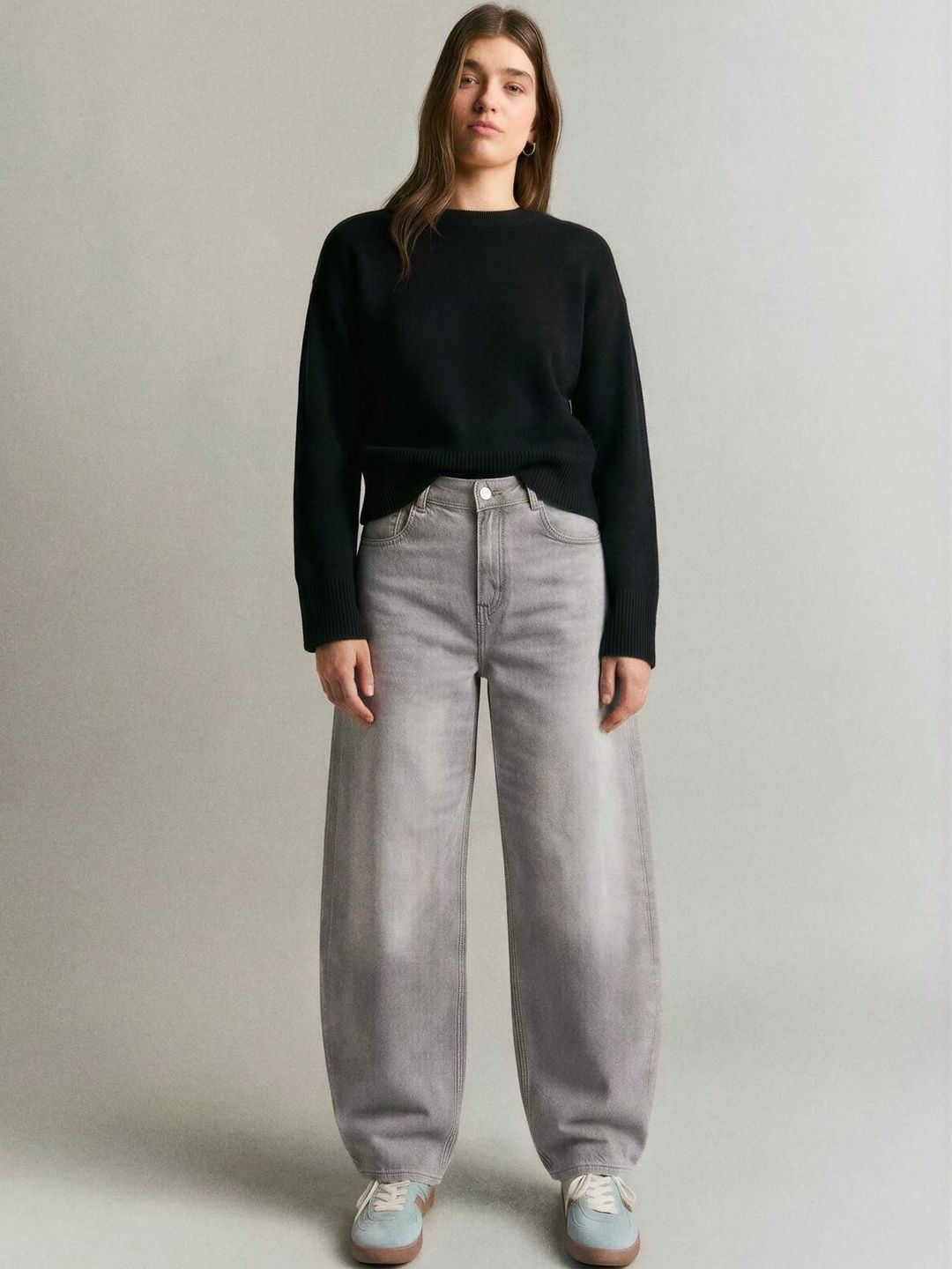 Women High-waist barrel jeans