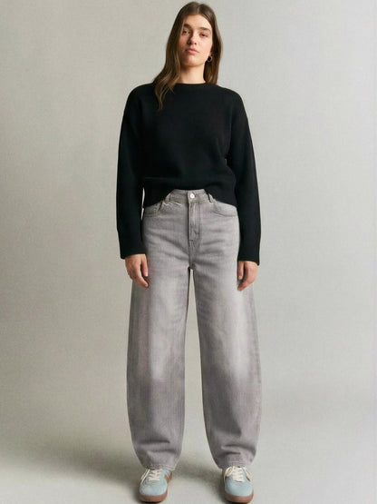 Women High-waist barrel jeans