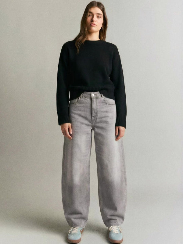 Women High-waist barrel jeans